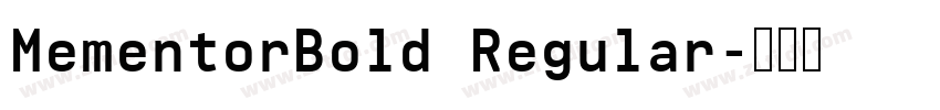 MementorBold Regular字体转换